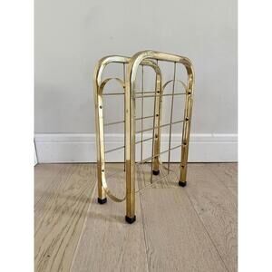 Vintage mid century modern Brass Magazine Rack